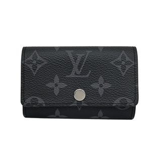 【名東】【LOUIS VUITTON】ルイヴィトン キーケース ミュルティクレ 6 M82603 モノグラム エクリプス RFID ブラック グレー 小物 メンズ 男【中古】