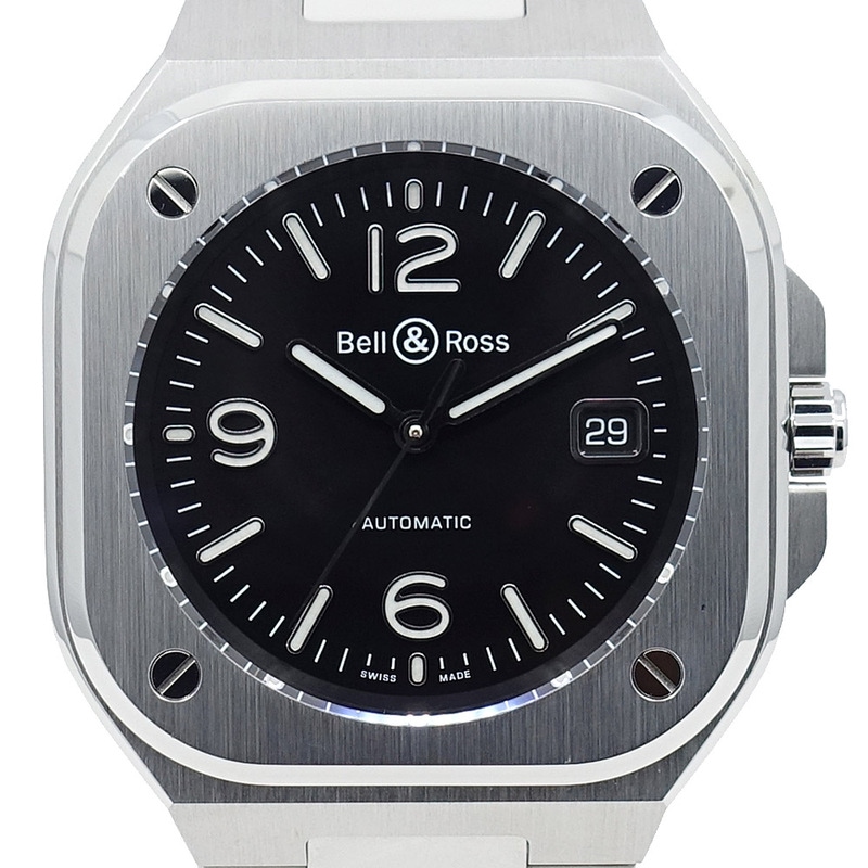 ��̾��ۡ�BELL&ROSS�ۥ٥�&���� �ӻ��� BR05A-BL-ST/SRB ��ʸ���� SS ���ƥ�쥹�������� ��ư���� ���� ��� ΢���� ������С��٥���դ� �ݾڽ� Ȣ�ڻž夲�ѡۡ���š�