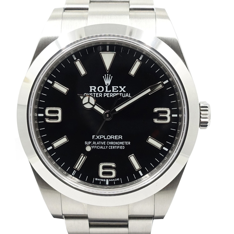 �ڱɡۡ�ROLEX�ۥ���å��� �������ץ����顼1 39mm 214270 �����ॷ�ꥢ�� SS �֥�å�ʸ���� �����������֥쥹 ��� Ȣ �ݾڽ����š� 