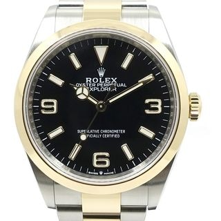 �ڱɡۡ�ROLEX�ۥ���å��� �������ץ����顼1 36mm 124273 �����ॷ�ꥢ�� SS YG ����� �֥�å�ʸ���� �����������֥쥹 ��� ���� �ݾڽ����š�
