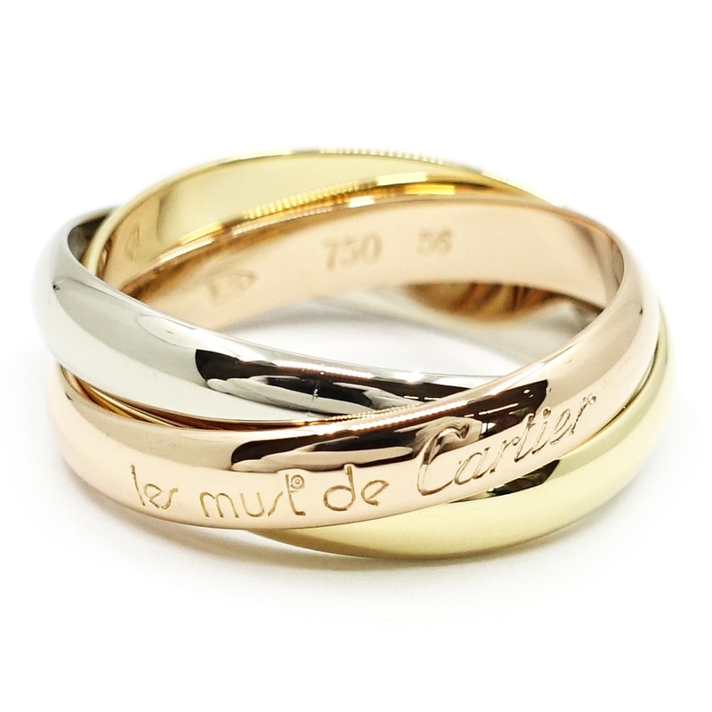 �ڱɡۡ�CARTIER�ۥ���ƥ��� K18YG WG PG �ȥ�˥ƥ� 3���顼 ��� ���� 750YG ���奨�꡼ ��ǥ����� ��� �϶�ڻž夲�ѡۡ���š�