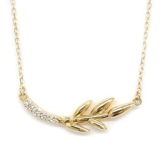 �ڱɡۡ�JEWELRY�ۥ��奨�꡼ �ͥå��쥹 �꡼�� ��������� 0.04ct K18YG 1.8g ��ǥ����� ��ʪ ����¾����š�