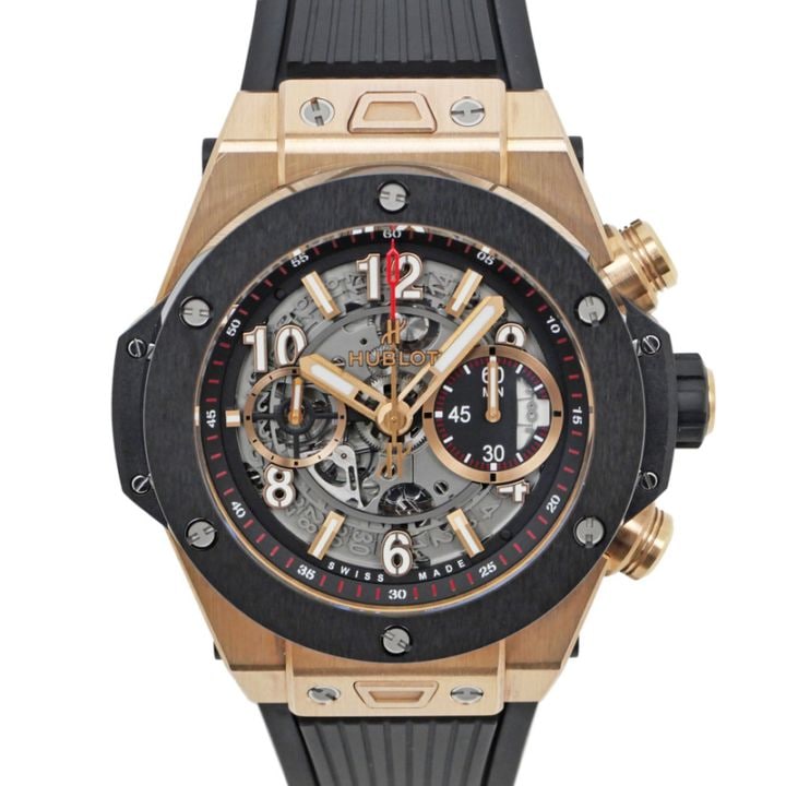 ��̾��ۡ�HUBLOT�ۥ��֥� �ӥå��Х� ���˥� ���󥰥������ ����ߥå� 411.OM.1180.RX 750/��С� ������ȥ� ��ư���� ��� �� �ӻ��ס���š�