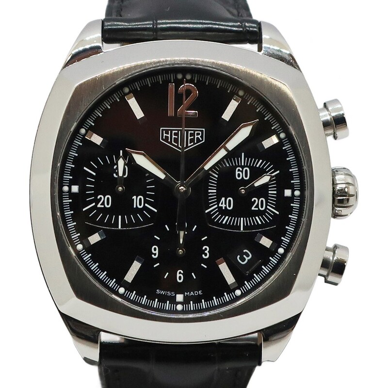 ��ŷ��ۡ�TAGHEUER�ۥ����ۥ��䡼 ���ĥ� �����Υ���� CR2110 �֥�å� SS �쥶�� ��� ��ư���� �ӻ��סڻž夲�Ѥߡۡ���š�