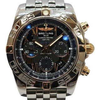 ��ŷ��ۡ�BREITLING�ۥ֥饤�ȥ�� �����Υޥå� 44 �ӥ��� IB0110 SS YG �֥�å� ������ ��� ��ư���� �ӻ��ס���š�