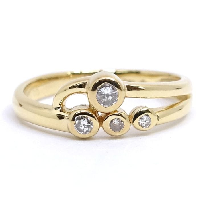 �ڱɡۡ�JEWELRY�ۥ��奨�꡼ ��� ���� ��������� 0.18ct K18 ��������������� ��2.8g 13�� ��ǥ����� ���ΤΤ� Ķ���������ѡ���š�