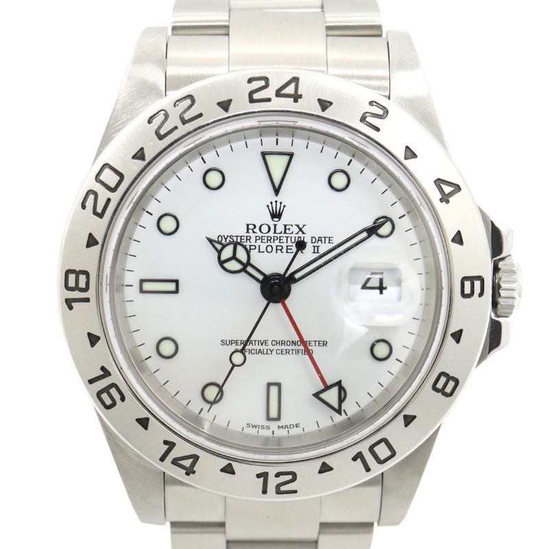 �ڱɡۡ�ROLEX�ۥ���å��� �ӻ��� �������ץ����顼II 16570 P�� 2000ǯ SS ��ư���� �ۥ磻��ʸ���� �����������֥쥹 ��󥺡���š�