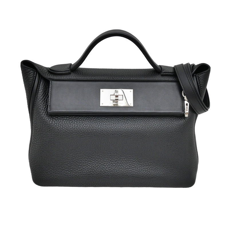 名東】【HERMES】エルメス ヴァンキャトル29 ブラック シルバー金具