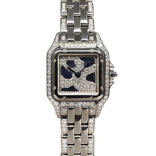 【名古屋】【CARTIER】カルティエ パンテール SM パヴェダイヤ 1660 750WG シルバー クォーツ レディース腕時計 女【メーカーOH済】【中古】