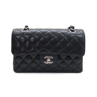 【天白】【CHANEL】シャネル マトラッセ 23 ダブルフラップ チェーンショルダー A01113 キャビアスキン ブラック シルバー金具 バッグ 鞄 レディース【中古】