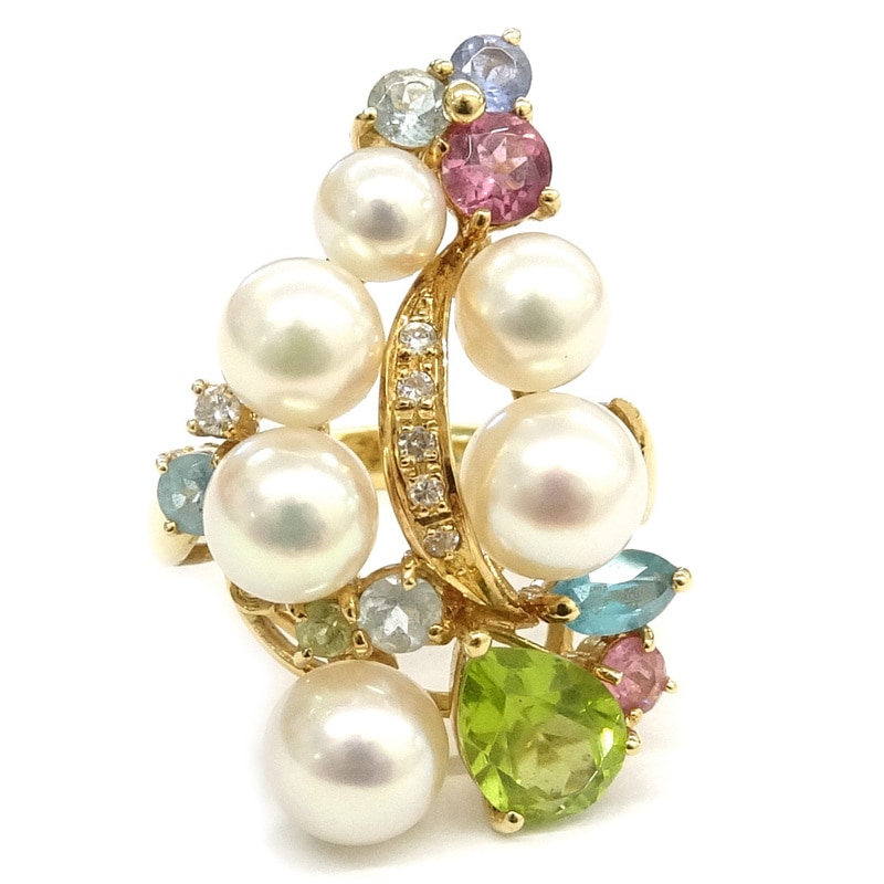 �ڱɡۡڥ�����ۡ�JEWELRY�ۥ��奨�꡼ ��� ��������� 0.07ct �ѡ��� ���顼���ȡ��� #13 K18YG 8.3g ��ǥ����� ��ʪ ����¾����š�