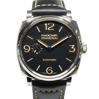 ��̾�Ų��ۡ�PANERAI�ۥѥͥ饤 �饸���ߡ���1940 3Days 45MM PAM00572 Q�� �֥�å� SS �쥶�� ��ư�� ����ӻ��� �ˡ���š�