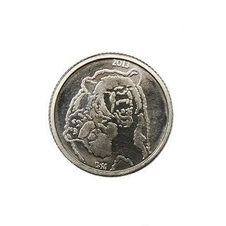 【名古屋】【OTHER】アメリカ 1/10オンス 純銀貨 シルバーラウンド  BULL＆BEAR アニマル【中古】