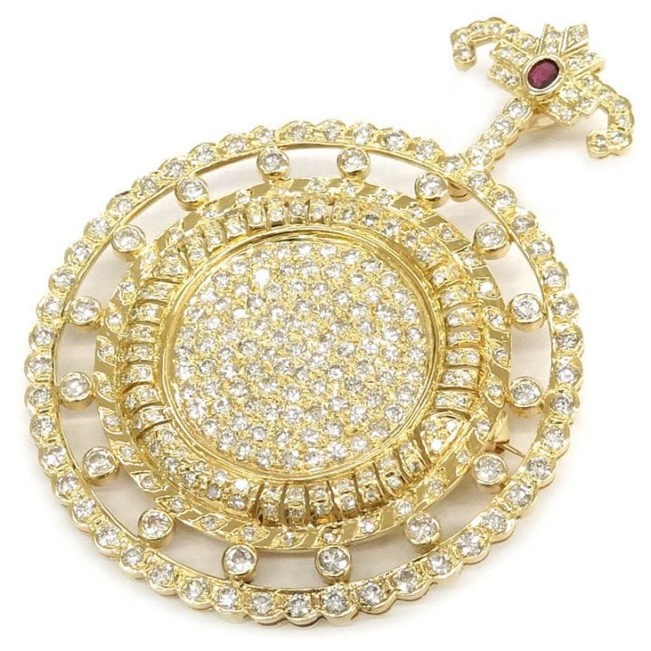 �ڱɡۡڥ�����ۡ�JEWELRY�ۥ��奨�꡼ �֥����� �ڥ����ȥȥå� ��������� 4.04ct ��ӡ� 0.18ct K18YG 16.9g ��ǥ����� ��ʪ ����¾����š�