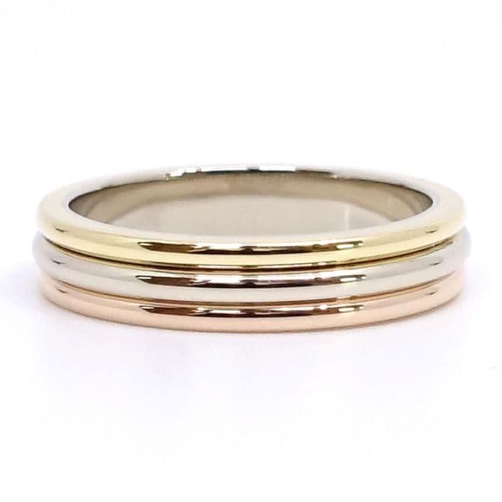 �ڱɡۡڥ�����ۡ�CARTIER�ۥ���ƥ��� K18YG WG PG ���꡼������� �����ǥ��󥰥�� 3���顼 ���� 49ɽ�� 9�� ��4.2g ���奨�꡼ ��ǥ����� ���ΤΤߡ���š�