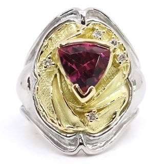 �ڱɡۡ�JEWELRY�ۥ��奨�꡼ ��� ���� �ԥ󥯥ȥ�ޥ�� 1.64ct ��������� 0.06ct K18YG Pt900 ��16.8g 14�� ��ǥ���������š�