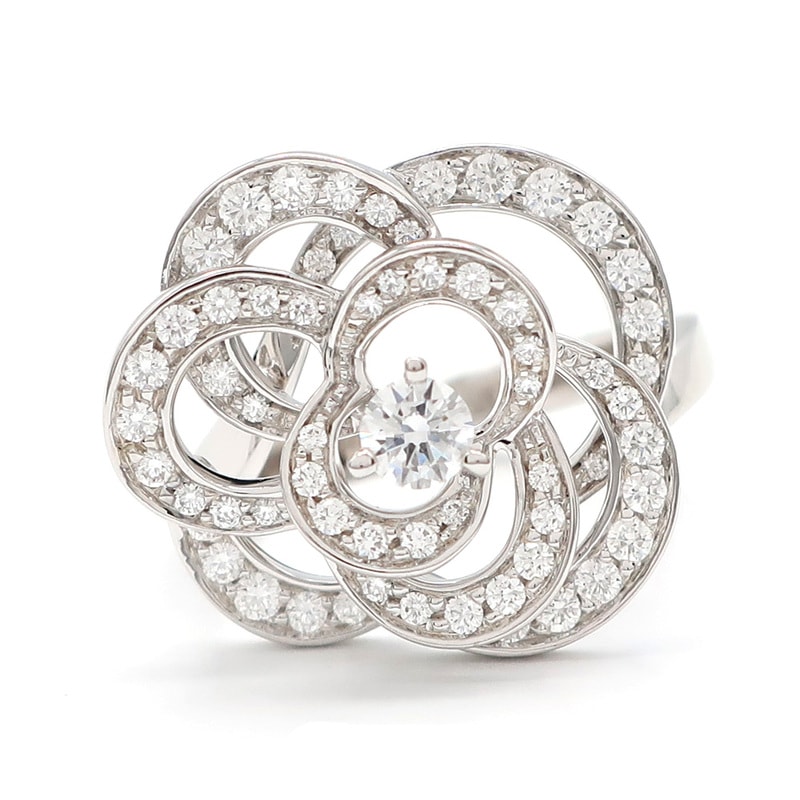 ��ŷ��ۡ�CHANEL�ۥ���ͥ� ��� ���� ����ꥢ �ߥǥ����� ������ 750 K18WG �ۥ磻�ȥ������ 53 ��ǥ����� ���奨�꡼ ���������꡼����š�