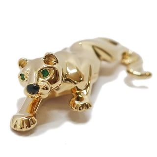 【天白】【CARTIER】カルティエ パンサー パンテール ブローチ ペンダントトップ 750YG エメラルド オニキス イエローゴールド ジュエリー【メーカー仕上げ済】【中古】