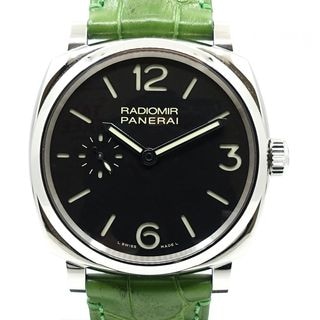 �ڱɡۡڥ�����ۡ�PANERAI�ۥѥͥ饤 �饸���ߡ���1940 3�ǥ��� ���å��㥤�� 42mm PAM00574 U�� SS �쥶���٥�� �֥�å�ʸ���� ���꡼�� �괬�� ��� Ȣ �ݾڽ����š�