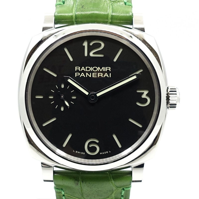 �ڱɡۡڥ�����ۡ�PANERAI�ۥѥͥ饤 �饸���ߡ���1940 3�ǥ��� ���å��㥤�� 42mm PAM00574 U�� SS �쥶���٥�� �֥�å�ʸ���� ���꡼�� �괬�� ��� Ȣ �ݾڽ����š�