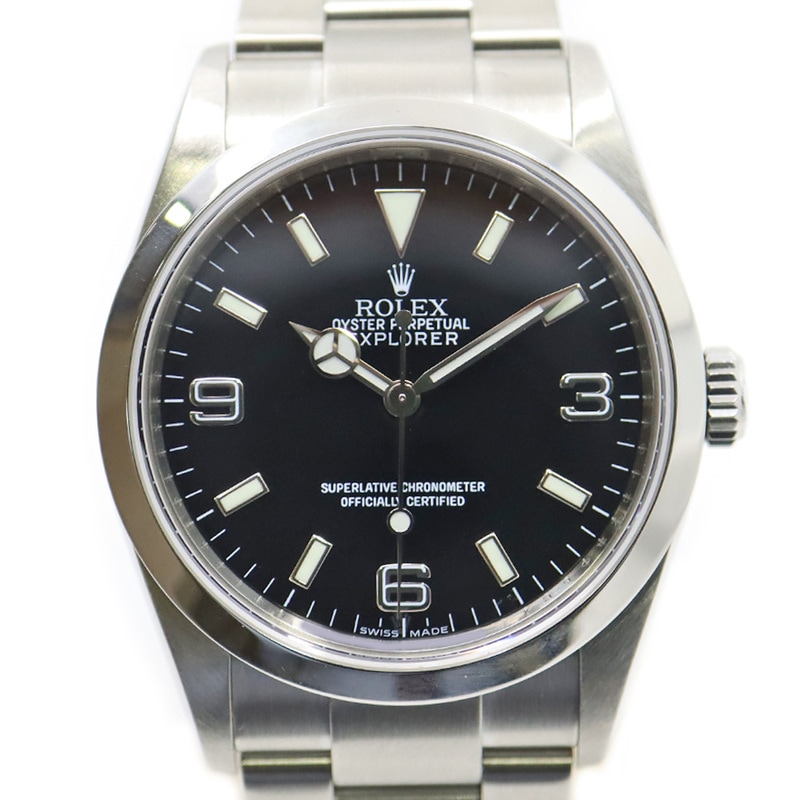�ڱɡۡڥ�����ۡ�ROLEX�ۥ���å���  �������ץ����顼1 114270 �֥�å� �ӻ��� M�� SS 36mm ��ư���� ��󥺡���š�