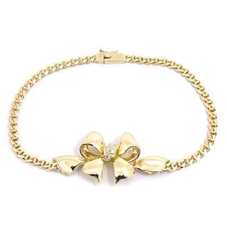�ڱɡۡ�JEWELRY�ۥ��奨�꡼ �֥쥹��å� ��ܥ������� ��������� 0.08ct K18YG ��������������� ��10.8g �Ӽ���16.5cm ��ǥ���������š�