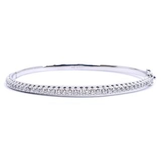 �ڱɡۡ�JEWELRY�ۥ��奨�꡼ �֥쥹��å� �Х󥰥� ��������� 0.70ct K18WG �ۥ磻�ȥ������ ��10.2g ��ǥ����� ���ΤΤ� Ķ���������ѡ���š�
