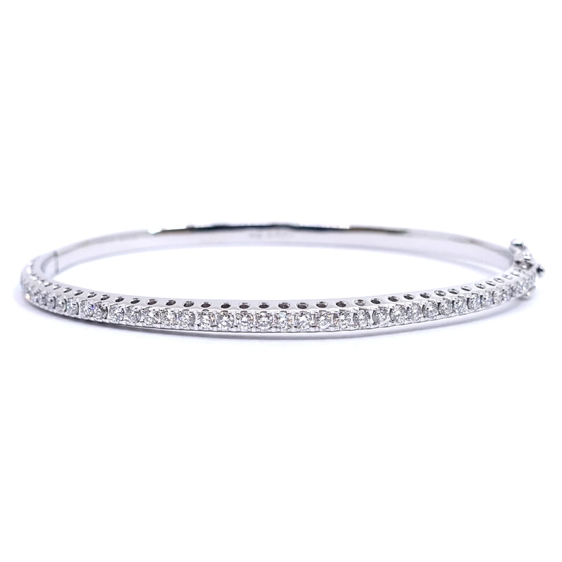�ڱɡۡڥ�����ۡ�JEWELRY�ۥ��奨�꡼ �֥쥹��å� �Х󥰥� ��������� 0.70ct K18WG �ۥ磻�ȥ������ ��10.2g ��ǥ����� ���ΤΤ� Ķ���������ѡ���š�