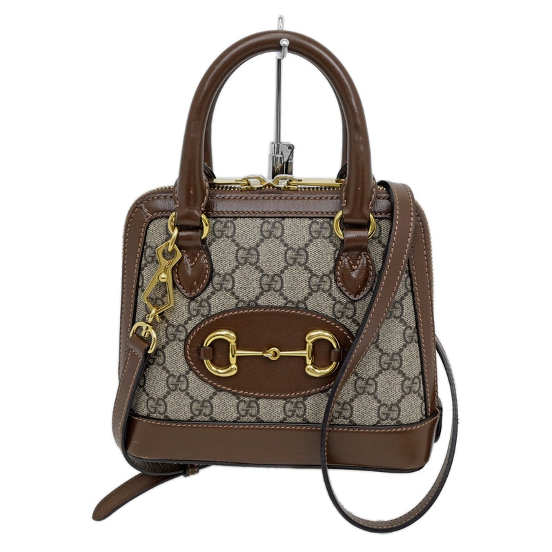 ��̾��ۡ�GUCCI�ۥ��å� �Хå� �ߥˎ��ȥåץϥ�ɥ� ���å��ۡ����ӥå�1955 640716 �֥饦�� �� GG���ץ꡼�� �쥶�� �Ф�ݤ� 2way ���⡼�� �������� ��ǥ���������š�