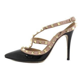 ��̾�Ų��ۡ�VALENTINO�ۥ������ƥ��� ���å������å� ���ʥ�� ���ȥ�å� �ѥ�ץ� �ҡ��� �֥�å� �ԥ󥯷� 37.5 24.5cm���� �� ��ǥ���������š�