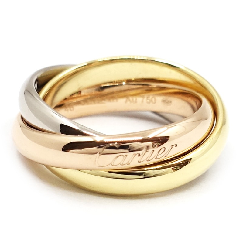 �ڱɡۡ�CARTIER�ۥ���ƥ��� K18YG WG PG �ȥ�˥ƥ� ���饷�å� 3���顼 ��� ���� 750YG ���奨�꡼ ��ǥ����� �ԥ󥭡� B4234246�ڻž夲�ѡۡ���š�
