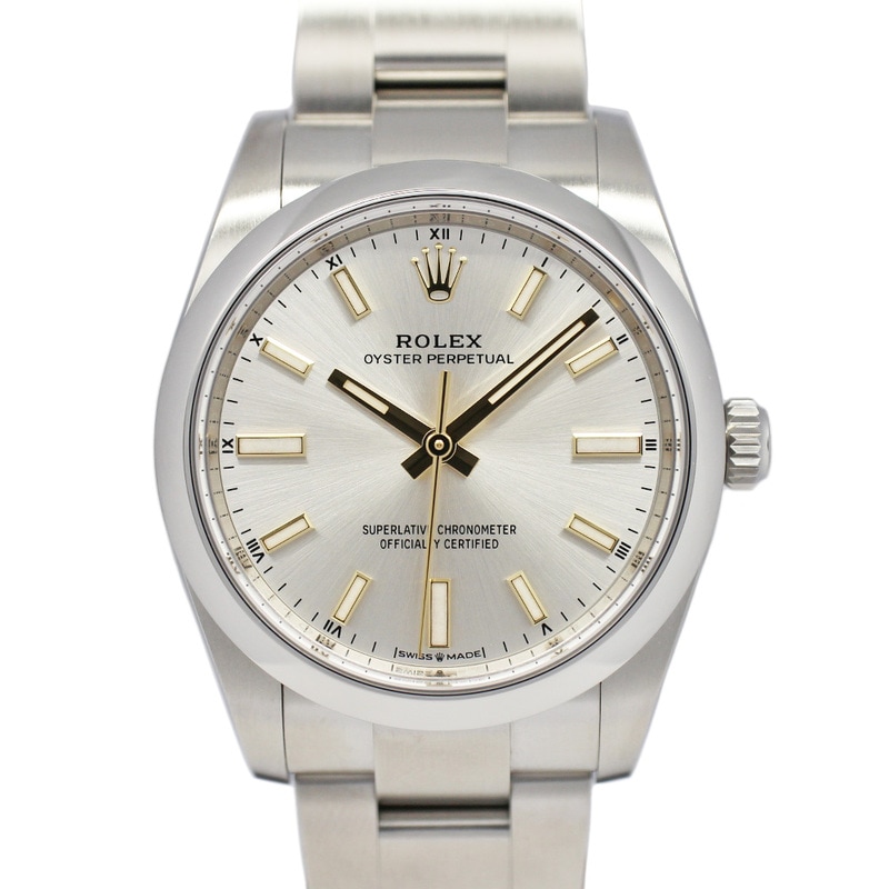 ��̾�Ų��ۡ�ROLEX�ۥ���å��� �����������ѡ��ڥ��奢�� 34 124200 ������ ����С� SS ��ư���� ��� �ݾڽ��դ� 2021ǯ����š�