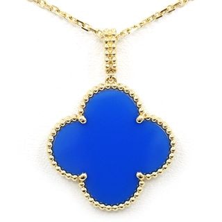 �ڱɡۡ�VAN CLEEF&ARPELS�ۥ����󥯥꡼�ա������ڥ� K18YG �ޥ��å�����ϥ�֥� ���� �ͥå��쥹 �֥롼�������� VCARP6LA00 750YG ��ǥ���������š�