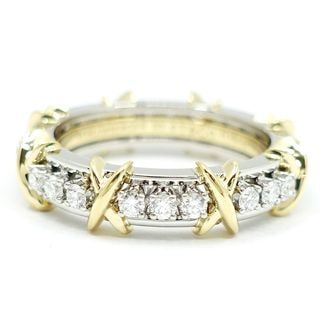 �ڱɡۡ�TIFFANY�ۥƥ��ե��ˡ� Pt950 K18YG ����󥷥���С����� ��������� 16���ȡ��� ��� ���� ���奨�꡼ 750YG ��� ��ǥ������ڻž夲�ѡۡ���š�