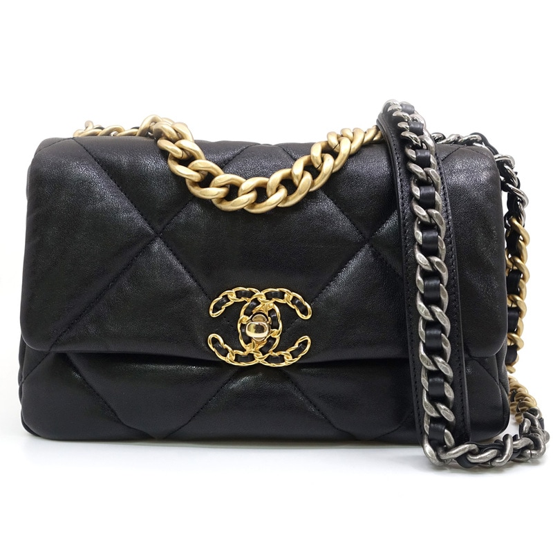 �ڱɡۡ�CHANEL�ۥ���ͥ� CHANEL19 �ǥ����̥� AS1160 ��ॹ���� BK GD/SV��� 28����/8�奷�ꥢ�� ���������Хå� ��ǥ����� ��¸�ޡ���š�