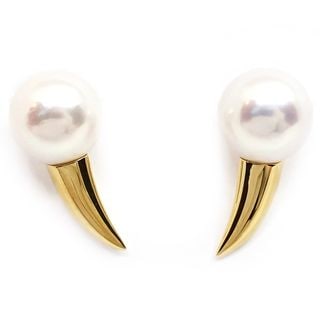 �ڱɡۡ�TASAKI�ۥ����� K18YG �ǥ��󥸥㡼 �ե��� �ԥ��� �����俿�� �ѡ��� 750YG ��ǥ����� E-4431-18KYG�ڿ��ʡۡ�̤���ѡۡ���š�