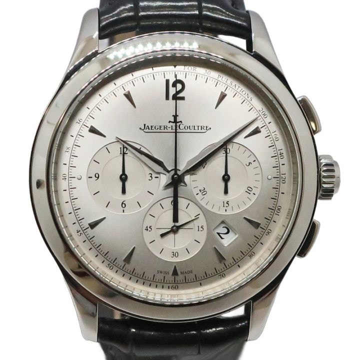 ��ŷ��ۡ�JAEGER LECOULTRE�ۥ��㥬���륯��� �ޥ����������Υ���� Q1538420 SS �쥶�� ����С� ��ư���� ��� �ӻ��סڻž夲�Ѥߡۡ���š�