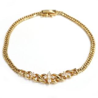 ��̾��ۡ�JEWELRY�ۥ֥쥹 K18 �ǥ����� ��ʿ6��W ���إ� 0.34ct ��8.7g ���Ӳ��17.5cm ���奨�꡼ ��������������ɡ���š�