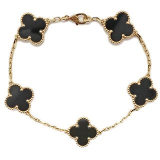 ��ŷ��ۡ�VAN CLEEF&ARPELS�ۥ����󥯥꡼��&�����ڥ� ������ơ�������ϥ�֥� �֥쥹��å� ���˥��� 750YG VCARA41300 ���奨�꡼ 5������ա���š�