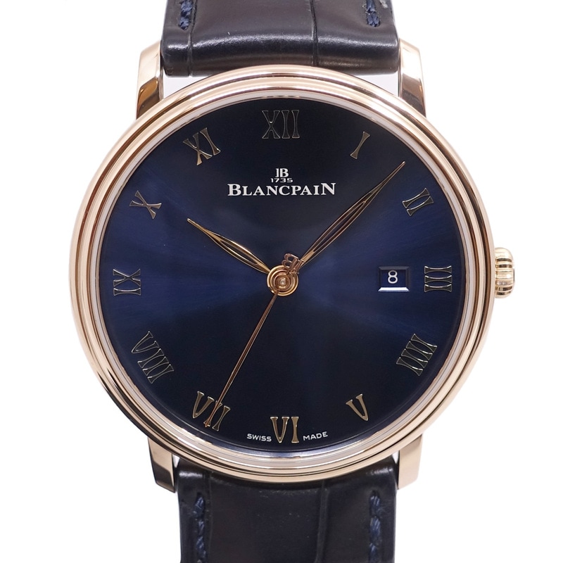 �ڱɡۡ�BLANCPAIN�ۥ֥��ѥ� ������� ����ȥ饹��� �ץ졼�� �ӻ��� 6651-3640-55B 750PG ���ꥲ������ �֥롼ʸ���� ����С����� ��ư���� ��Ȣ���ʡ���š�