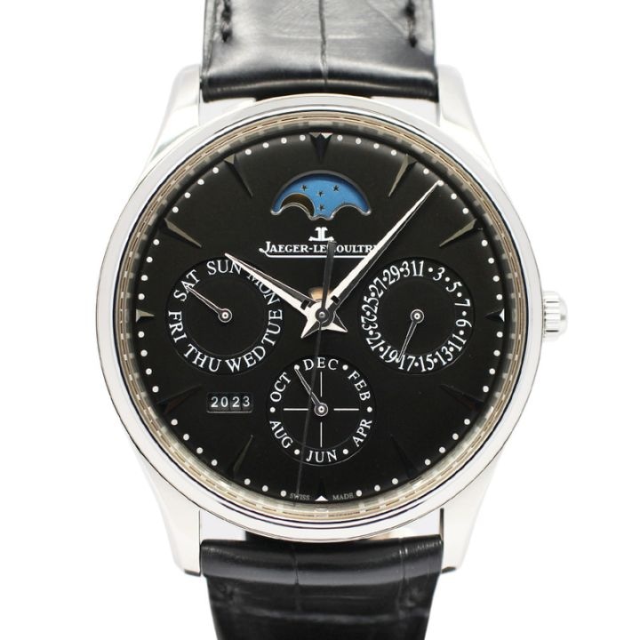��̾�Ų��ۡ�JAEGER LECOULTRE�ۥ��㥬���륯��� �ޥ���������ȥ饹��� �ѡ��ڥ��奢�륫������ Q1308470 �֥�å� SS �� ��ư���� ��� �ݾڽ��դ�����š�