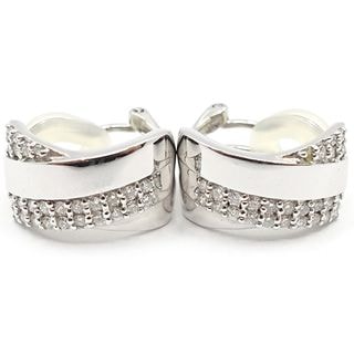 �ڱɡۡ�JEWELRY�ۥΡ��֥��ɥ��奨�꡼ �ԥ��� ������ ���� K18WG ���������0.25ct*2 7.0g ��ǥ����� ���� ���ΤΤߡ���š�