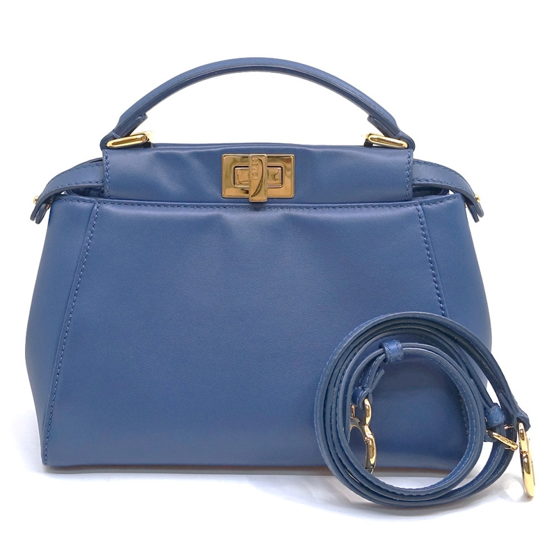 �ڱɡۡ�FENDI�ۥե���ǥ� �ԡ����֡��ߥ� �쥶�� 8BN244 ������ɶ�� �ϥ�ɥХå� 2WAY ��ǥ����� ��¸�� �����š�