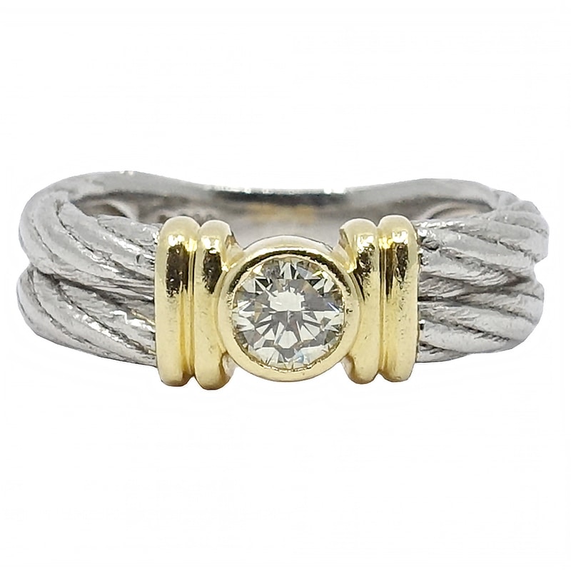 ��̾��ۡ�JEWELRY�ۥ��奨�꡼ ��� ���� ���������0.29ct ��12�� Pt900/K18YG �ץ���� ��������������� ���� ��ǥ����� ��6.8g Ķ���������� ���ΤΤߡ���š�
