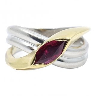 ��̾��ۡ�JEWELRY�ۥ��奨�꡼ ��� ��ӡ�0.39ct ���顼���ȡ��� ��11�� K18YG/Pt900 ��������������� �ץ���� ��8.2g ���� ��ǥ����� ������ ���ΤΤߡ���š�
