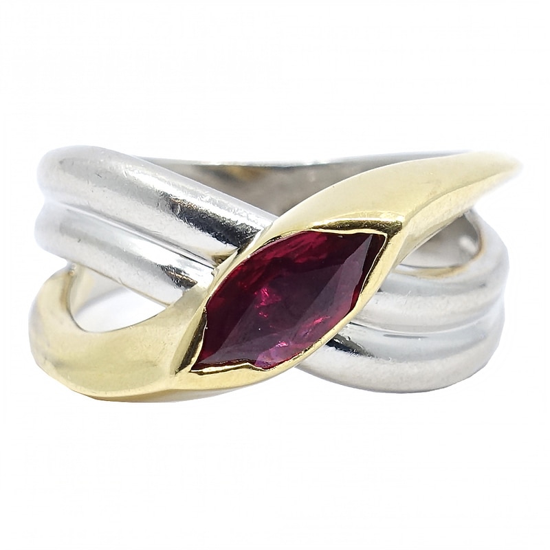 ��̾��ۡ�JEWELRY�ۥ��奨�꡼ ��� ��ӡ�0.39ct ���顼���ȡ��� ��11�� K18YG/Pt900 ��������������� �ץ���� ��8.2g ���� ��ǥ����� ������ ���ΤΤߡ���š�