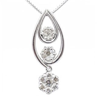 ��̾��ۡ�JEWELRY�ۥ��奨�꡼ �ͥå��쥹 ���������0.50ct ��45cm K18WG �ۥ磻�ȥ������ ��4.7g ���� ��ǥ����� Ķ���������� ���������꡼ ���ΤΤߡ���š�