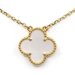 �ڱɡۡ�VAN CLEEF��ARPELS�ۥ����󥯥꡼�ա������ڥ� K18YG ������ơ�������ϥ�֥� MOP �ۥ磻�ȥ����� VCARA45900 750YG ���奨�꡼����š�