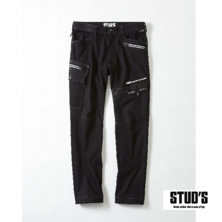 スタッズ（STUD'S）スリムフィット ストレッチデニムカーゴパンツ