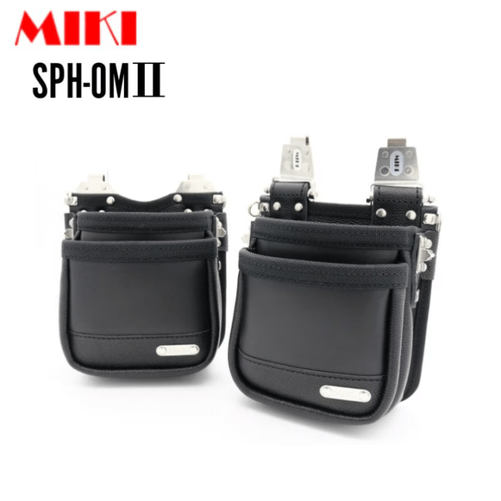 侍BLACK 帆布電工腰袋3段 黒